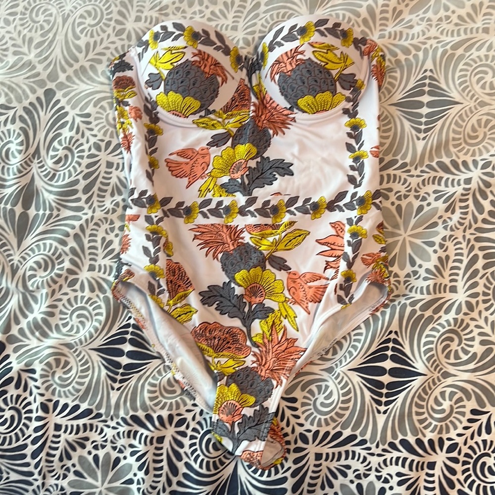 Bustier top one piece swimsuit size small